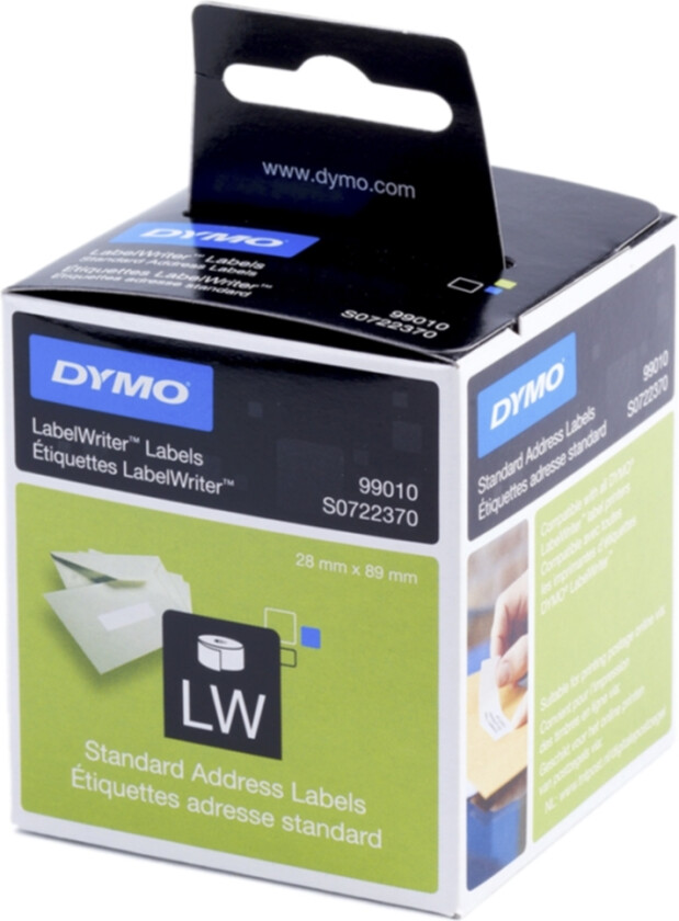 Dymo Etiketter Adresse 89 X 28mm - Lw 2-pk