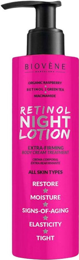 Biovène Retinol Night Lotion Extra-Firming Organic Raspberry Body
