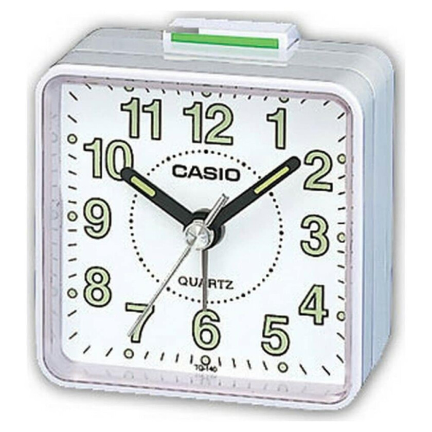Analog vekkerklokke Casio TQ-140-7DF Hvit plast (57 x 57 x 33 mm)