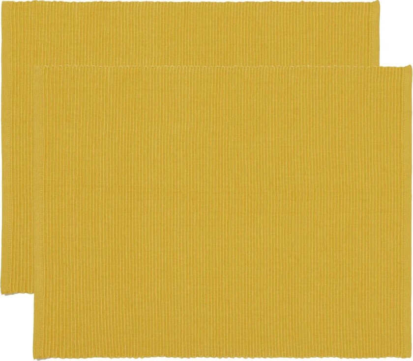 Linum Uni spisebrikke 35 x 46 cm 2-pakning Sennepsgul