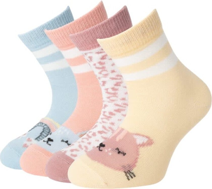 Basic Socks X4 Leo/Rainbow/Dot 33-36 pr