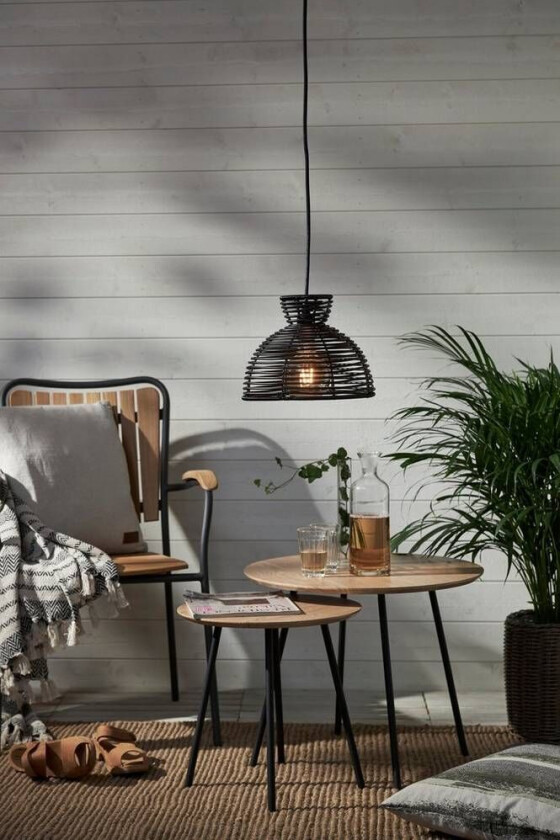 Bilde av Lampeskjerm Runde 20 cm Svart