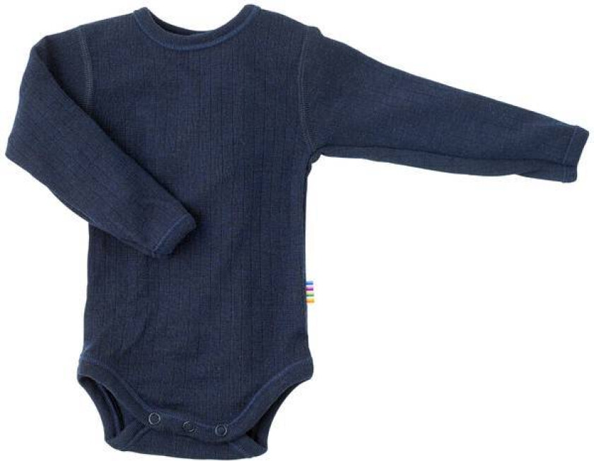 Body i marineblå ren ull | Joha | Baby | Marineblå | størrelse 80 | 100% Merino Ull til