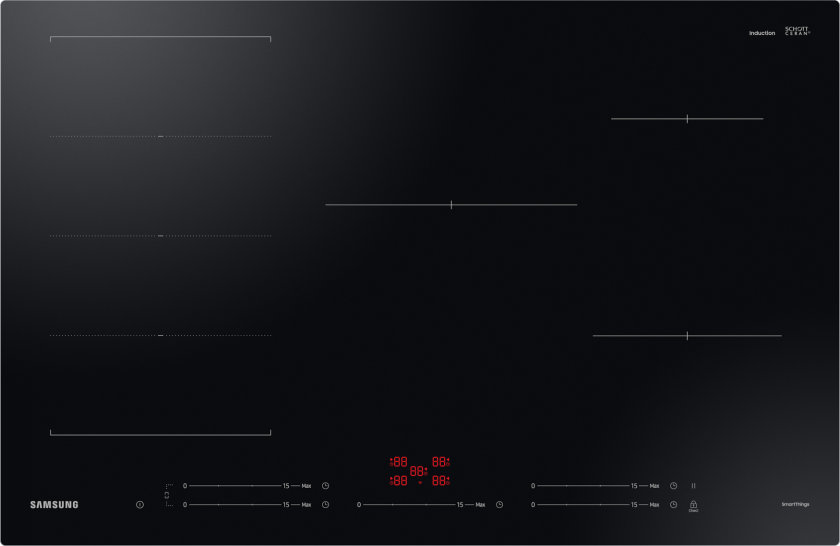 Induksjonstopp 6 series NZ85C6057FK/U1 80 cm 5 kokesoner, Black