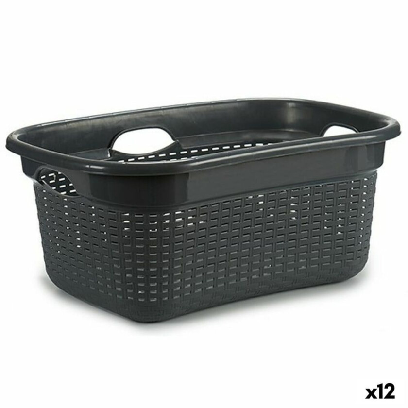 Skittentøyskurv Grå plast 25 L 42,5 x 25,5 x 63,5 cm (12 enheter)