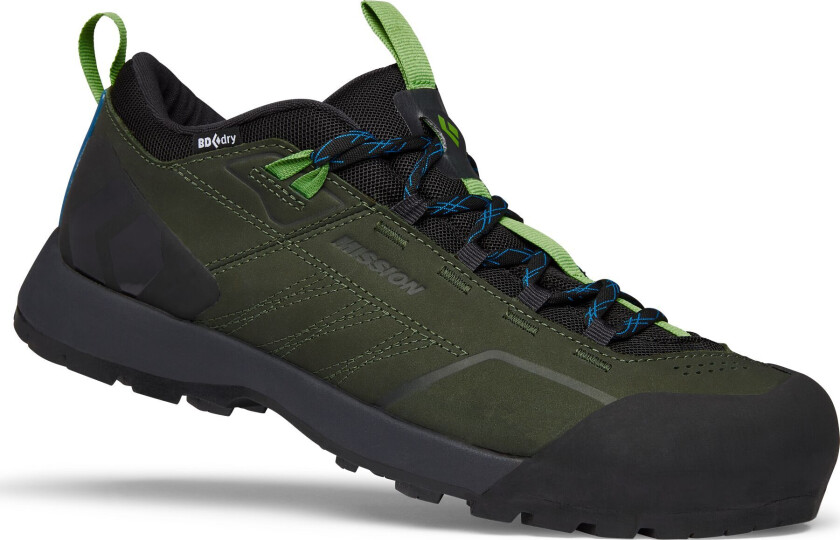 Men's Mission Leather Low Waterproof Approach Shoes 42.5, Cypress/Black