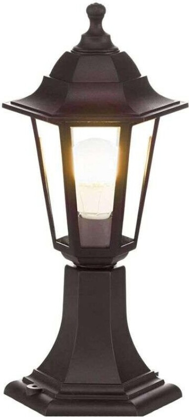 Sokkellampe Nane lyktlignende form, svart