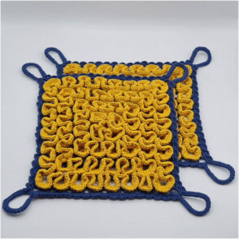 Bricon Grytekluter av Rito Krea - Grytekluter Hekleoppskrift 25x25 cm - Onesize