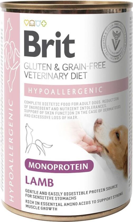 Dog Hypoallergenic Monoprotein Lamb Veterinærfôr til Hund 400 g