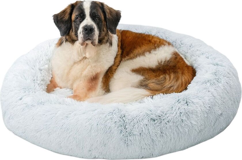Donut Shag Hundeseng Hvit