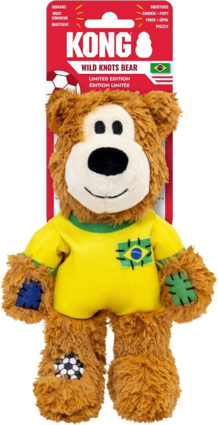 KONG Wild Knots Bjørn Fotball Brasil Hundeleke