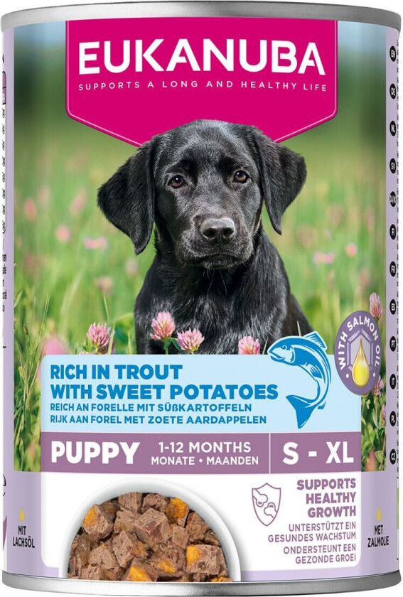 Dog Wet Puppy Trout with Sweet Potatoes Våtfôr til Valp 400 g