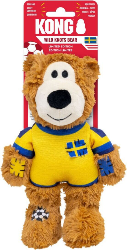 KONG Wild Knots Bjørn Fotball Sverige Hundeleke
