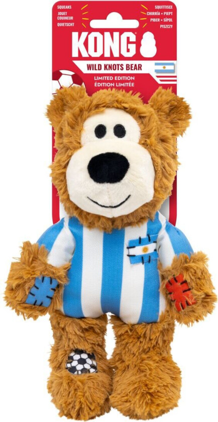 KONG Wild Knots Bjørn Fotball Argentina Hundeleke