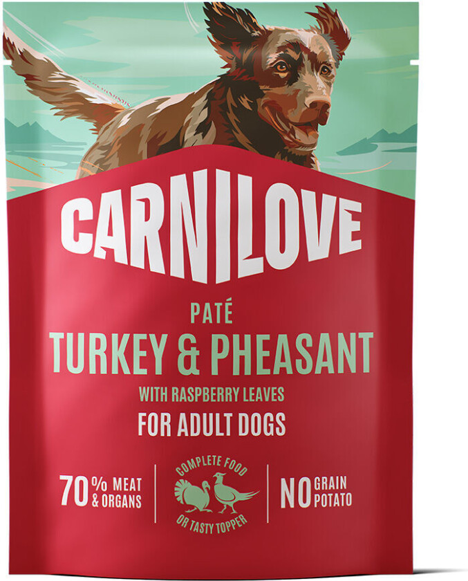 Dog Adult Turkey & Pheasant with Raspberry Leaves Paté Våtfôr til Hund 300 g