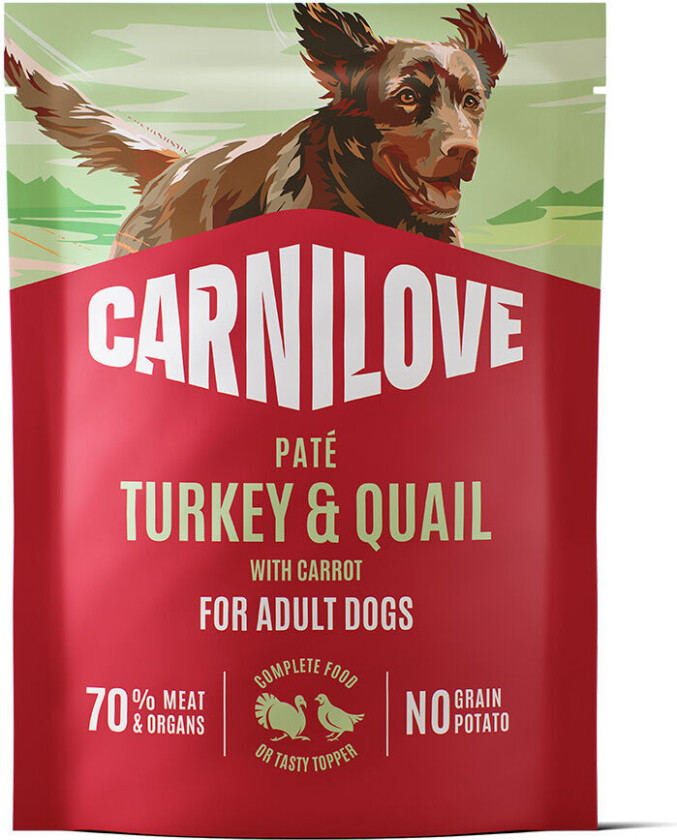 Dog Adult Turkey & Quail with Yellow Carrot Paté Våtfôr til Hund 300 g