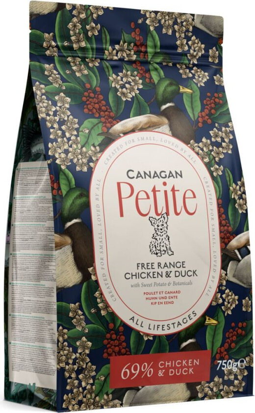 Petite Chicken & Duck Tørrfôr til Hund 1,5 kg