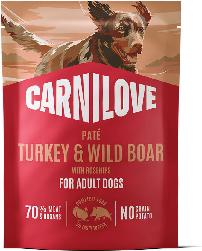 Dog Adult Turkey & Wild Boar with Rosehips Paté Våtfôr til Hund 300 g