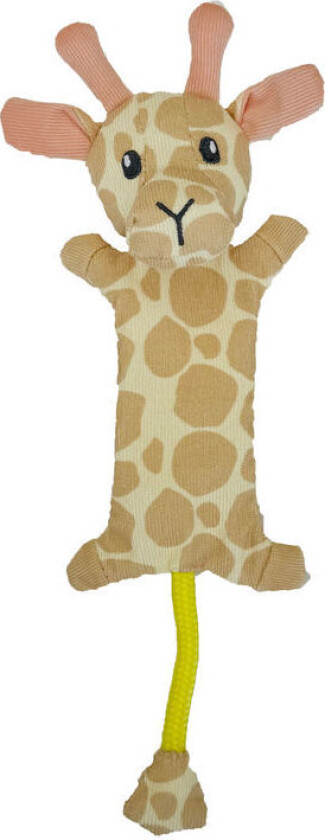 Bark-a-Boo Wild World Flat Giraff med Tauhale Kosedyr til Hund 32 cm