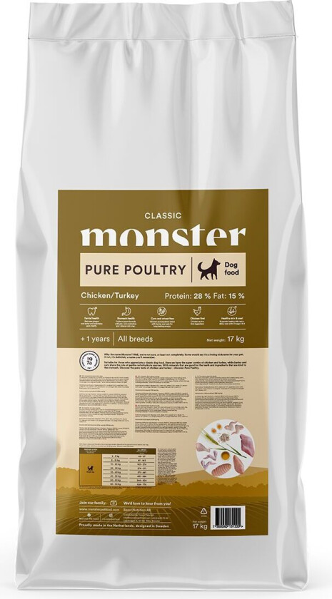 Monster Dog Classic Pure Poultry Tørrfôr til Hund