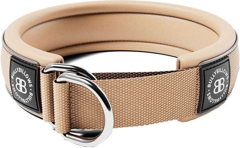 Hundehalsbånd Halvstrup Reflekterende Beige 4 cm