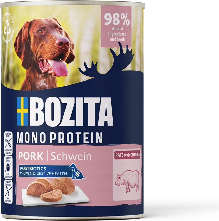 Paté Våtfoder till Hund med Gris 400 g