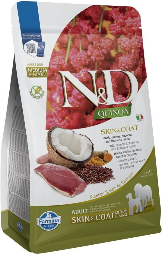 N&D Dog Quinoa Skin & Coat Duck & Coconut M/L