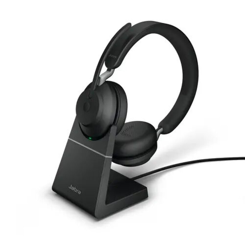Evolve2 65 Uc With Stand Hodesett Usb-c Via Bluetooth-adapter Optimert For Uc Stereo Svart
