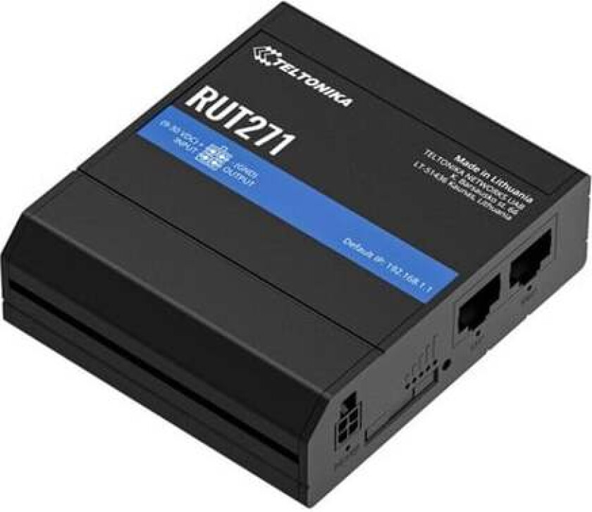 RUT271 - wireless router - WWAN - Wi-Fi - 4G 5G - DIN rail mountable wall-mountable surface-mountable - Wireless router N Standard - 802.11n