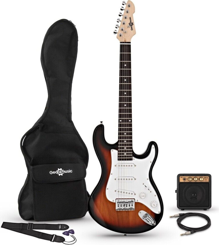 Gear4Music 3/4 LA Elektrisk Gitar + Miniforsterker Sunburst