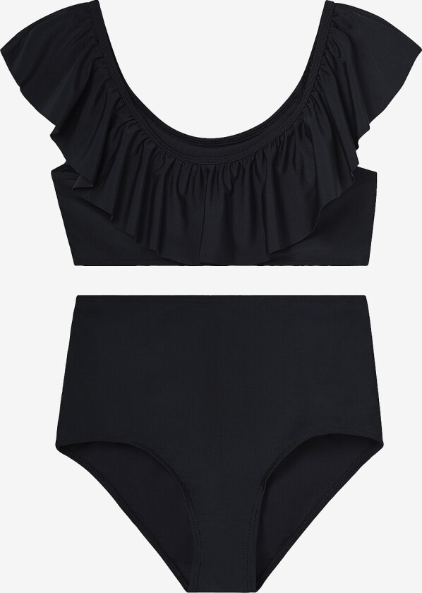 Bikinisett med volang - Svart