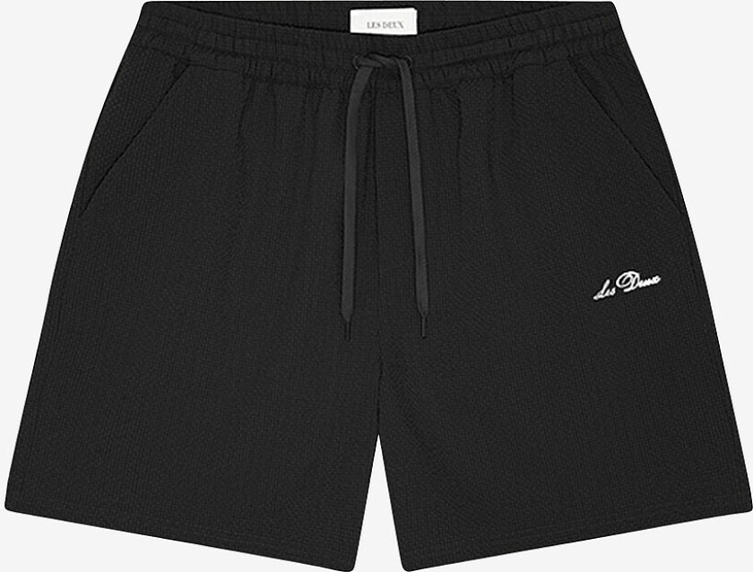 Badeshorts Seersucker - Svart