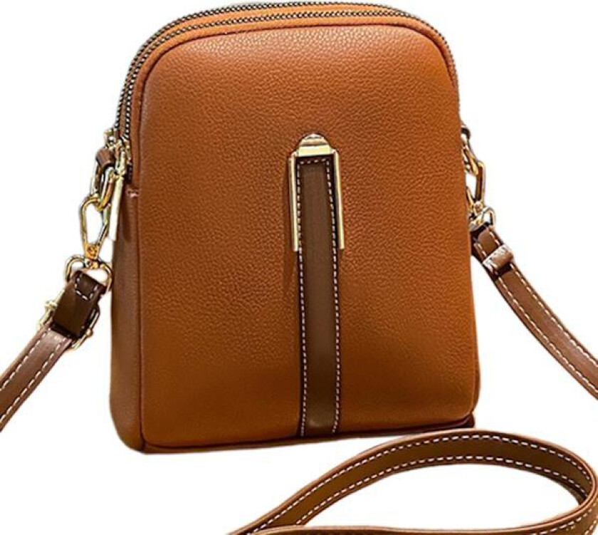 Crossbody Skulderveske til Telefon med Glidelåslukking og Justerbar Stropp