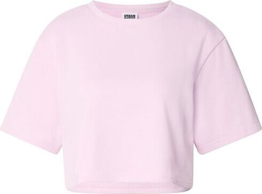 T-skjorte - Terry Crop Topp for Kvinner - XS til XL - Damer - lyserosa