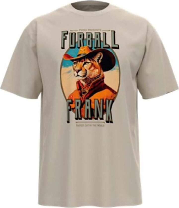 T-skjorte - GRAPHIC Cat Cowboy Relaxed T-skjorte - S til XXL - Herrer - antikk hvit