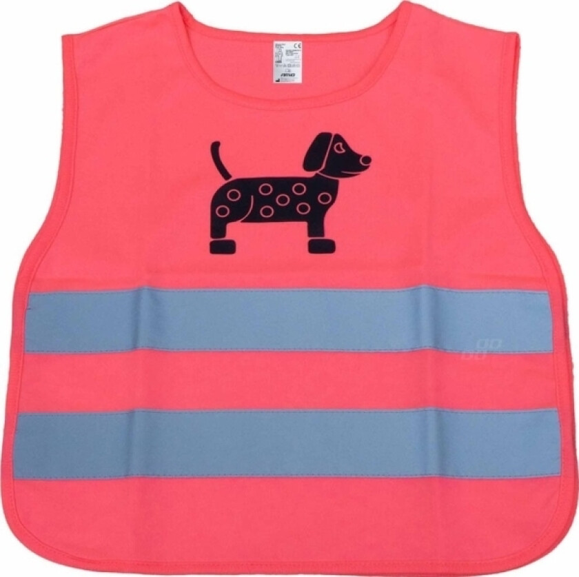 Bilde av AMiO Refleksvest for barn, rosa, hund, amio-03990