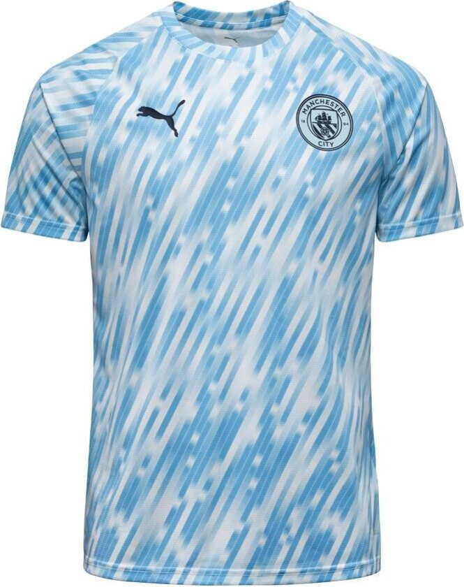 Manchester City Trenings T-Skjorte Pre Match - Sølv Barn - PUMA, størrelse 128 cm