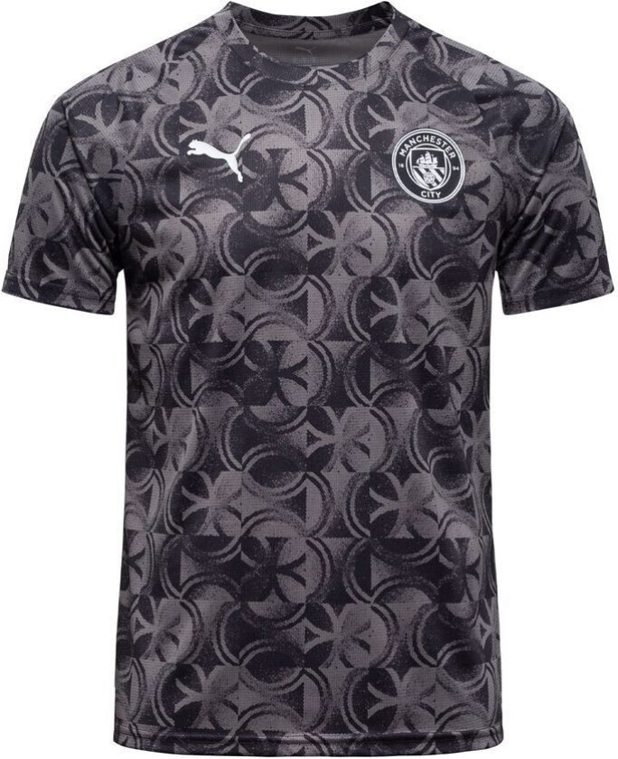 Manchester City Trenings T-skjorte Pre Match - PUMA Svart, størrelse Small