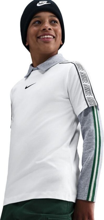 T-skjorte Club + Poly 2 - Hvit Barn, størrelse XL: 158-170 cm