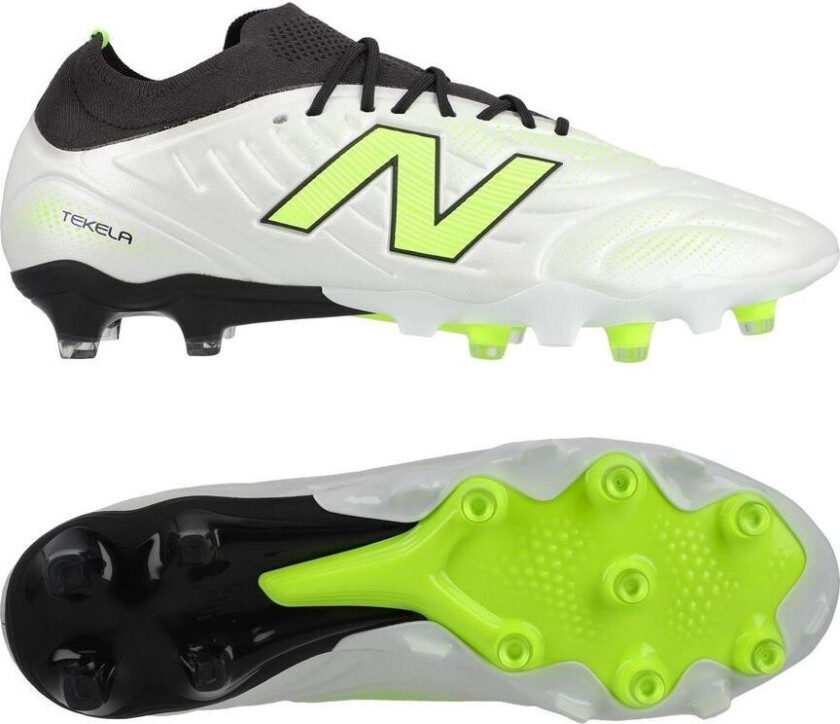 Tekela V5 Pro Low Cut FG Lime Light - Hvit/Grønn - Gress (FG), størrelse 45