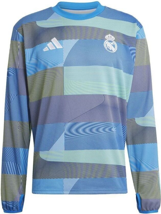 Real Madrid Trenings T-skjorte Pre Match Warm Top - Turkis - adidas, størrelse Medium