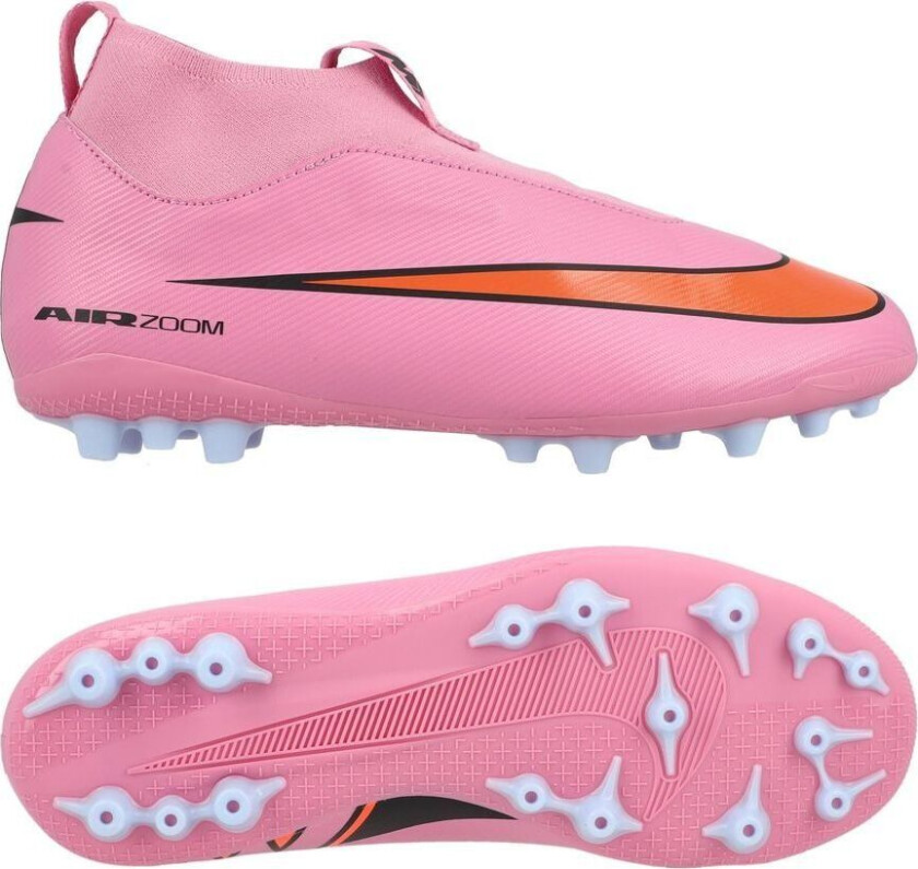 Air Zoom Mercurial Superfly 10 Academy Ag Scary Good - Magisk Flamingo/svart/oransje Barn - Kunstgress (Ag), størrelse 38