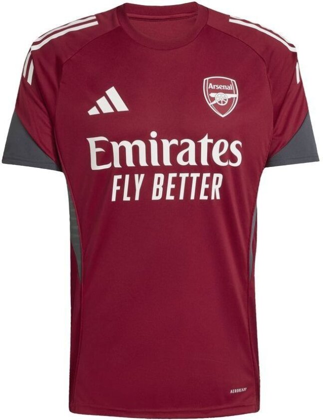 Arsenal Trenings T-Skjorte Tiro 25 EU - Burgund/Mørkegrå - adidas, størrelse Medium