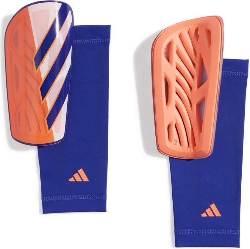 Leggbeskyttere Tiro League - Lucid Blue/rød/Off White, størrelse S: 120-140 cm