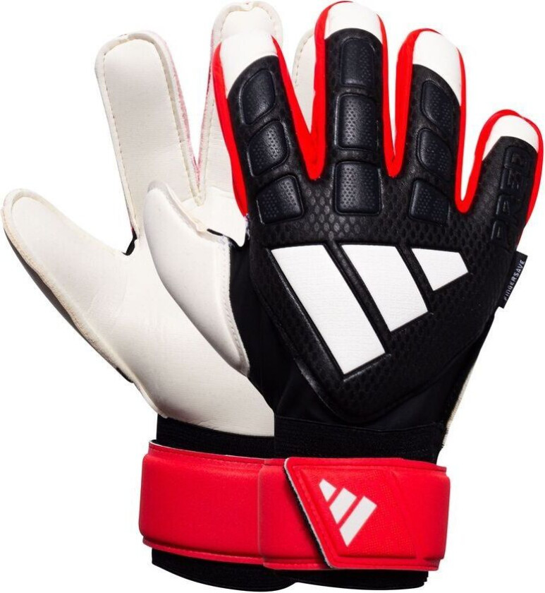 Keeperhansker Predator Match Fingersave Immortal Dna - Svart/lucid Red/hvit Barn, størrelse 7