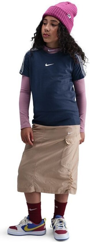 T-skjorte Club + Poly 2 - Navy Barn, størrelse XL: 158-170 cm