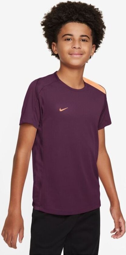 Trenings T-skjorte Dri-fit Strike - Bordeaux/oransje Barn, størrelse M: 137-147 cm