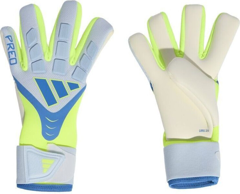 Keeperhansker Predator Competition Ice Cold Precision - Crystal Sky/ray Blue/gul, størrelse 5½