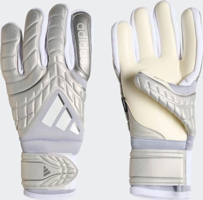 Keeperhansker Copa Pro Fingersave Ice Cold Precision - Sølv/Hvit, størrelse 10½