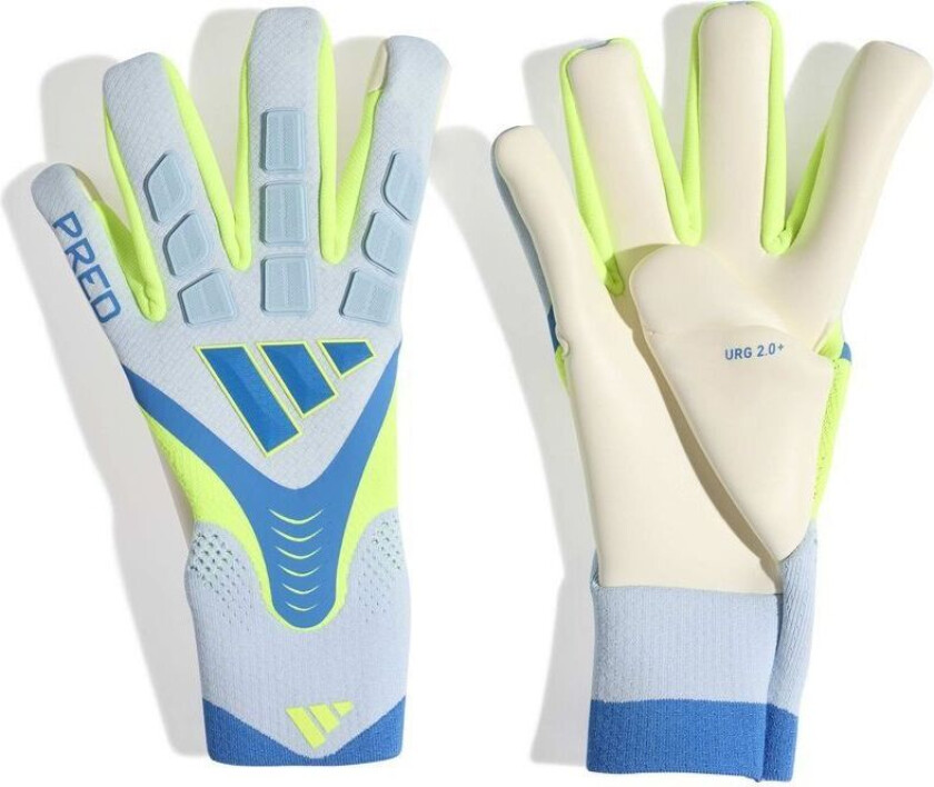 Keeperhansker Predator Pro Ice Cold Precision - Ray Blue/crystal Sky/gul, størrelse 5½